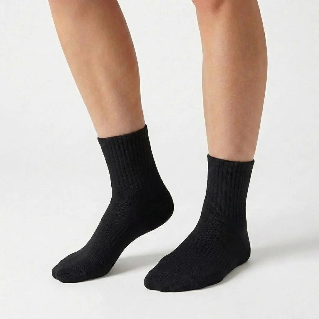 3-Pack Cushioned Socks (Black) - Image 2