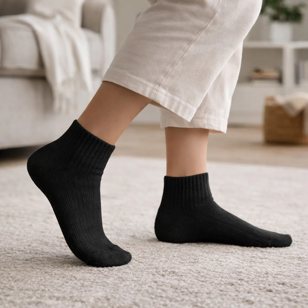 3-Pack Cushioned Socks (Black) - Image 4