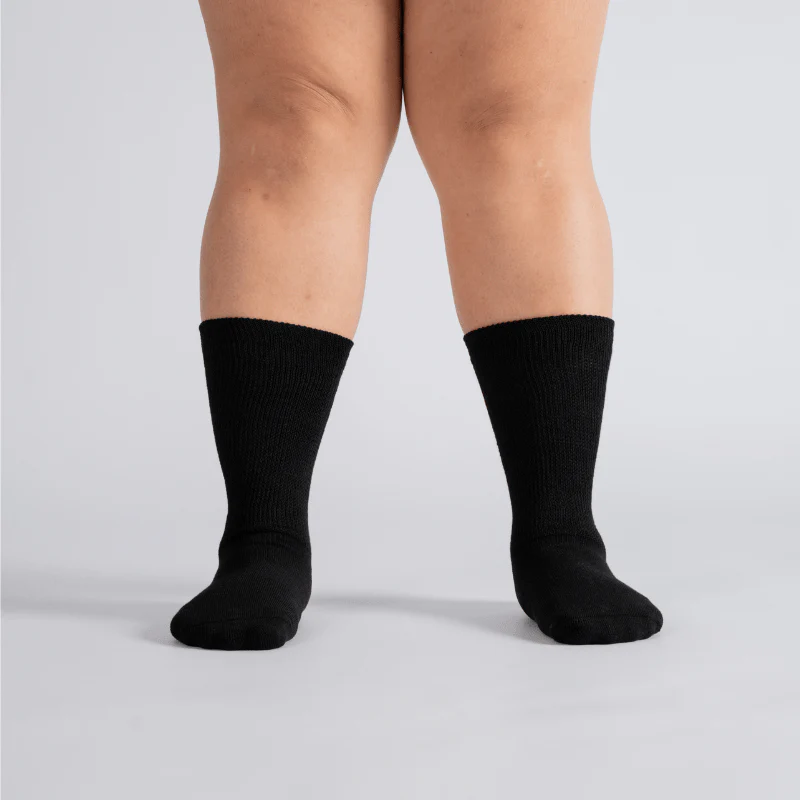 3-Pack Padded Extra-Stretch Socks - Black (Knee, Crew, Ankle) - Image 3