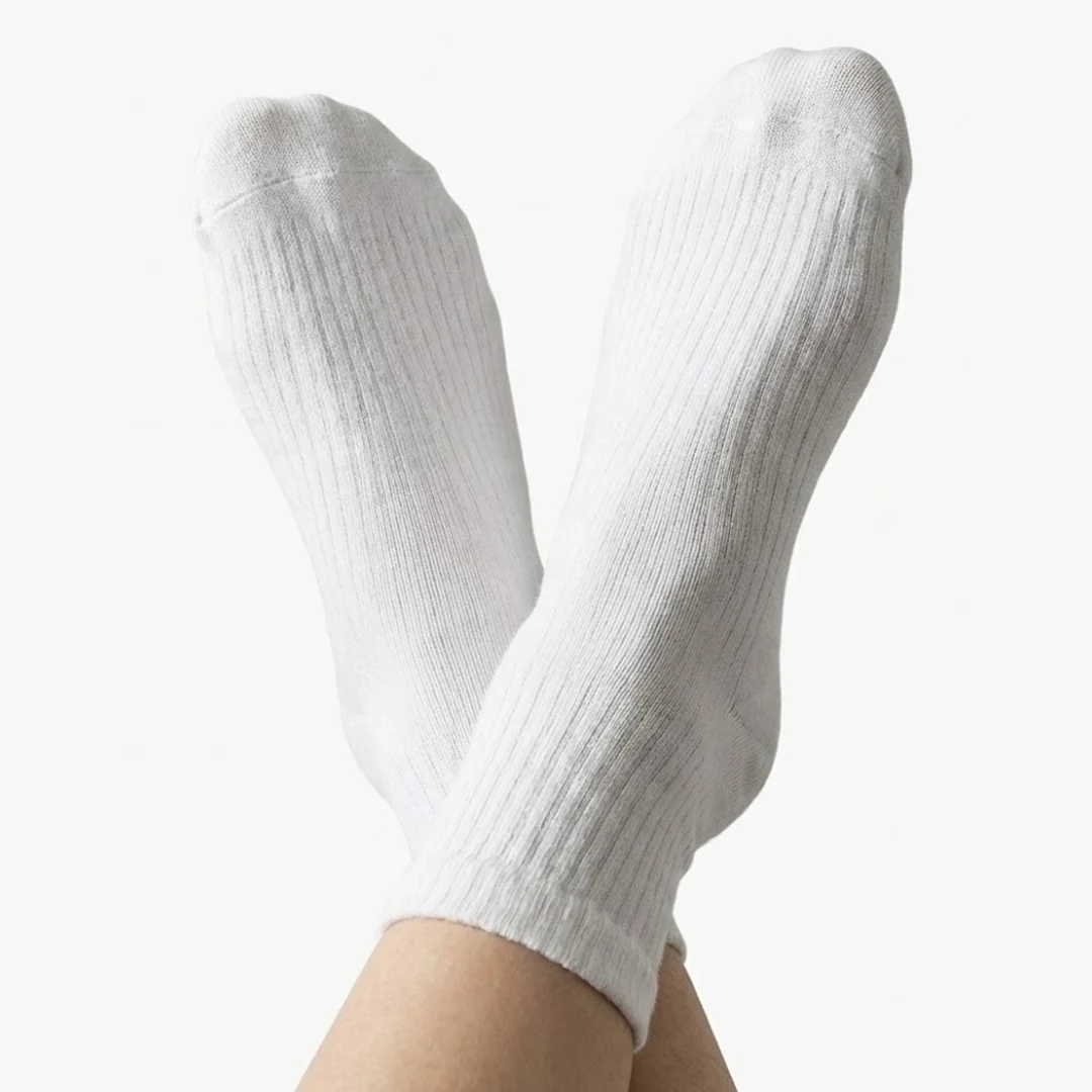 6-Pack Cushioned Socks (White) - Image 5
