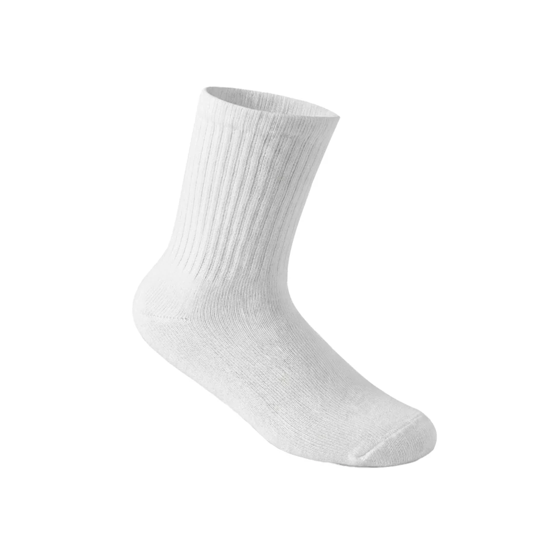 6-Pack Cushioned Socks (White) - Image 6