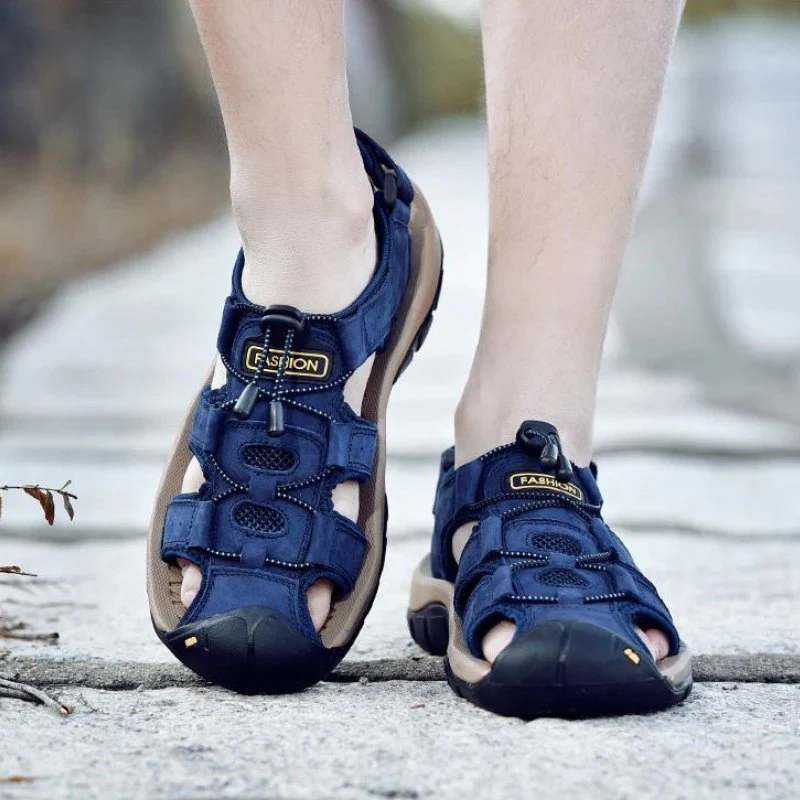 Men's High-Altitude Ortho Heel Strap Sandals - Blue - Image 3