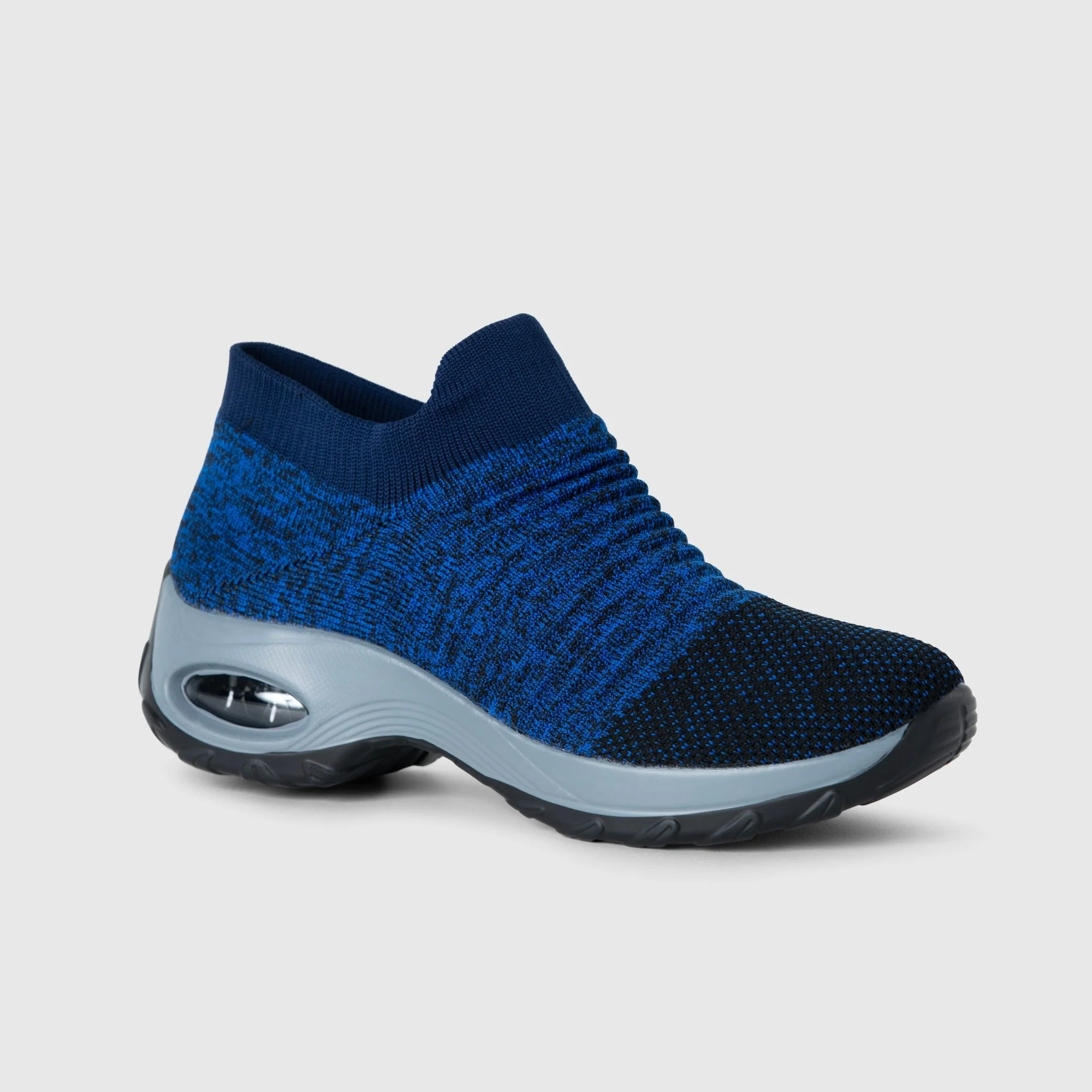 Breathable No-Tie Stretch Shoes - Blue - Image 4