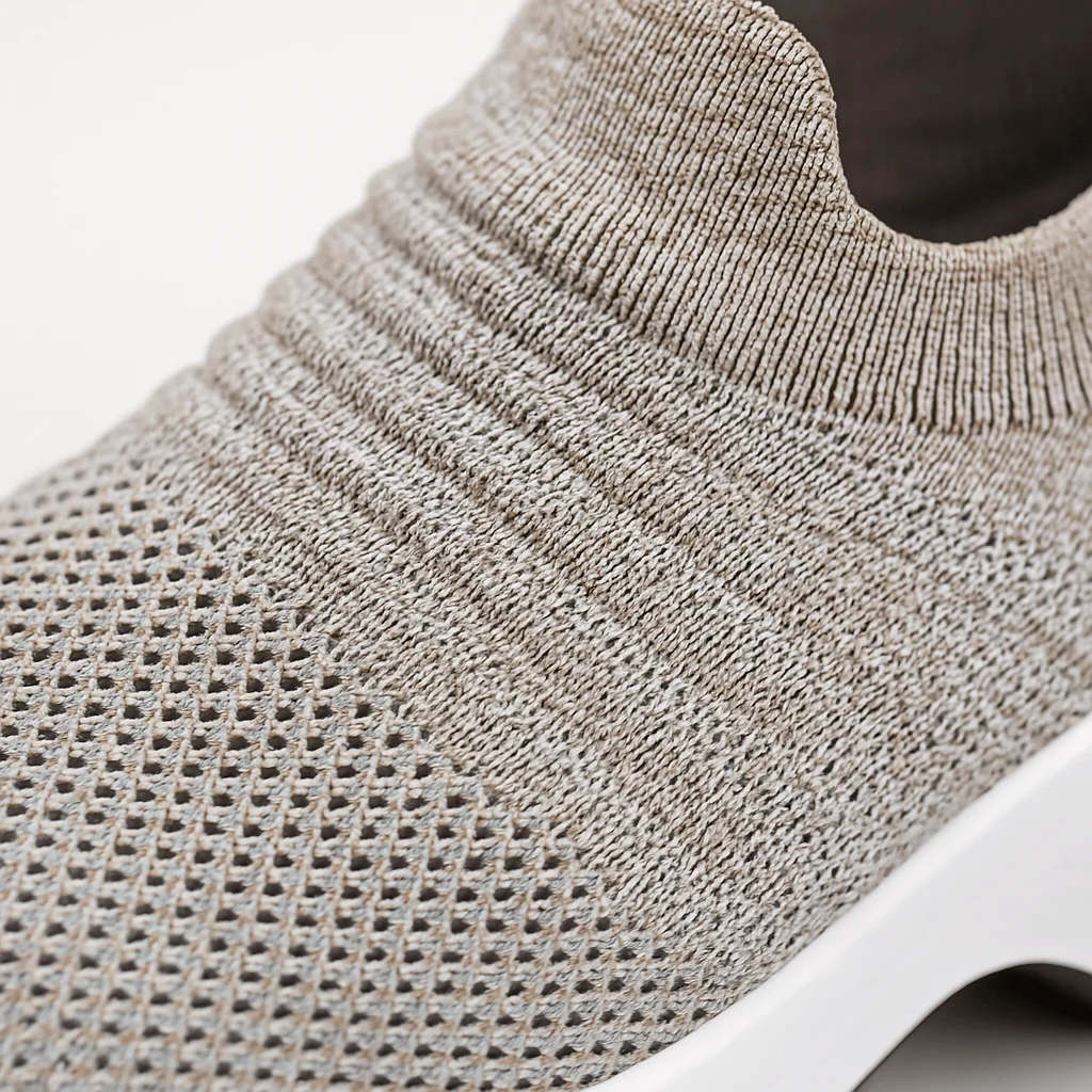 Breathable No-Tie Stretch Shoes - Khaki - Image 9