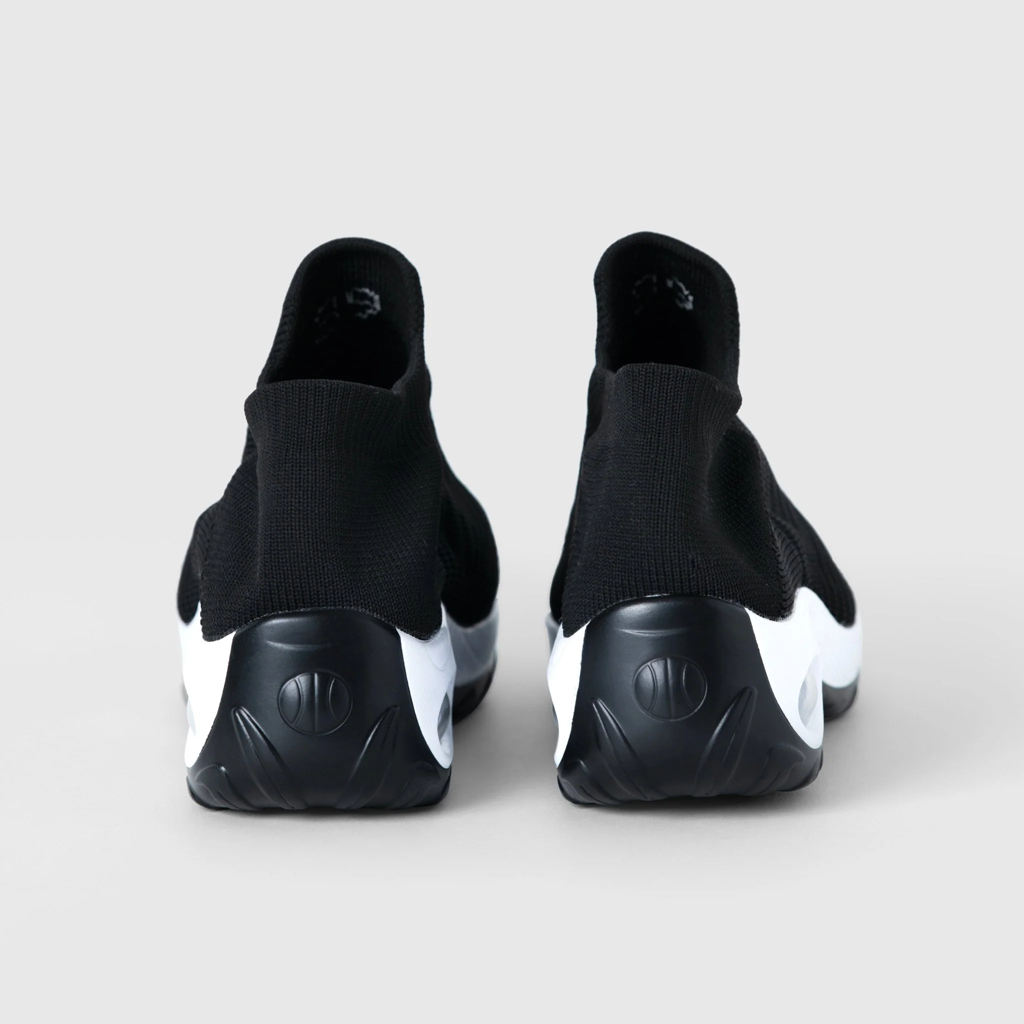 Breathable No-Tie Stretch Shoes - Black White - Image 3