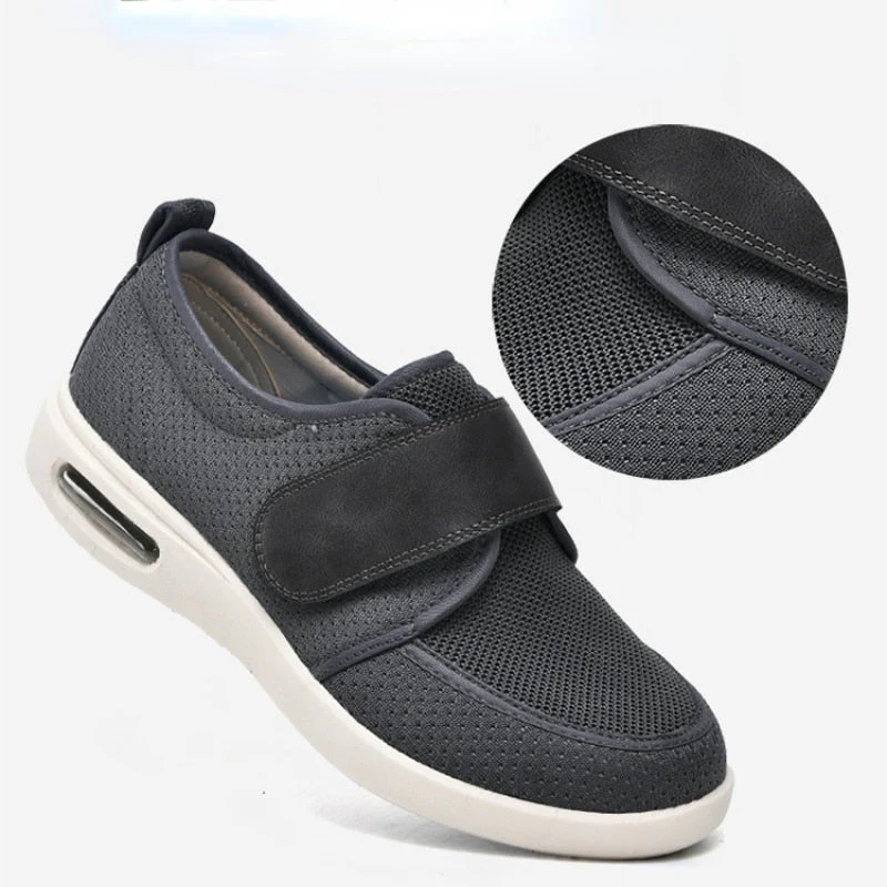 Kloud Stretch No-Tie Wide Shoes w/ Adjustable Closure - Dark Gray - Image 2