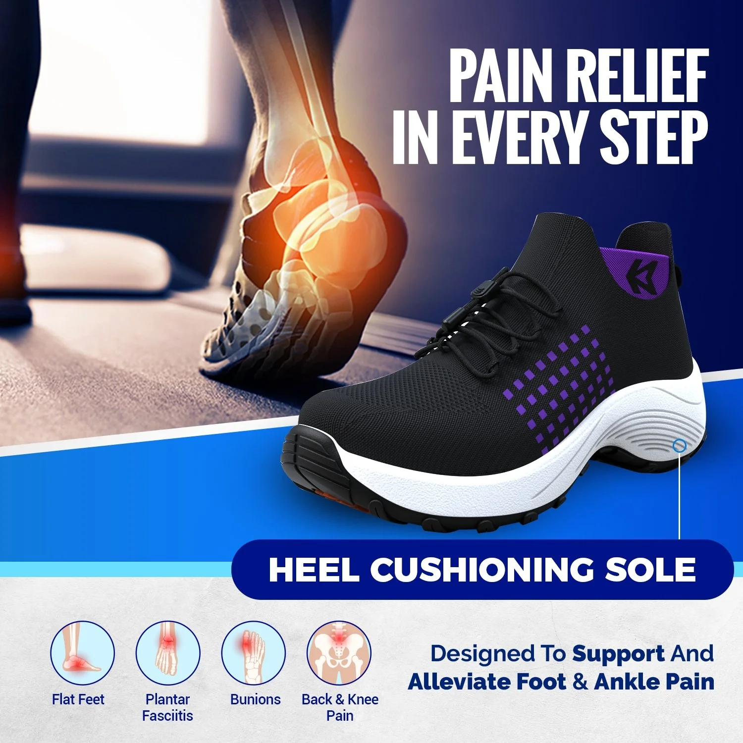 Ortho Stretch Cushion Shoes - Foot Pain Relief - Image 8