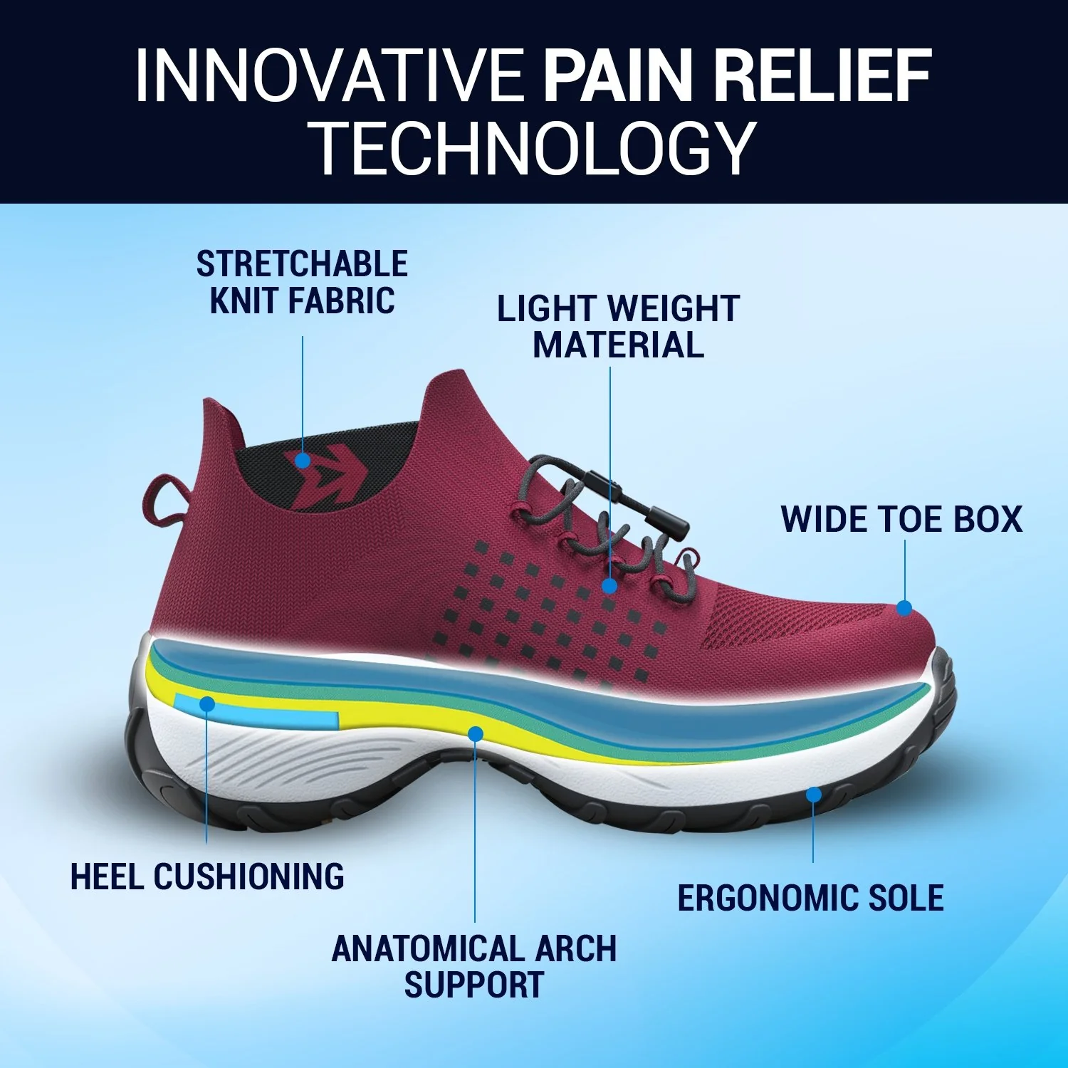 Ortho Stretch Cushion Shoes - Foot Pain Relief - Image 9