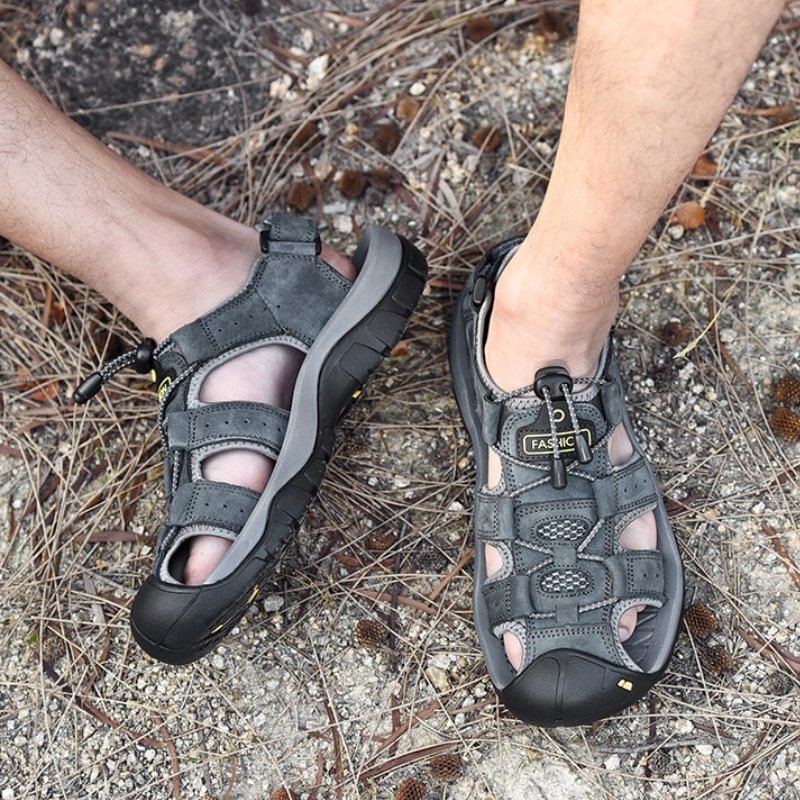 Men's High-Altitude Ortho Heel Strap Sandals - Gray - Image 4