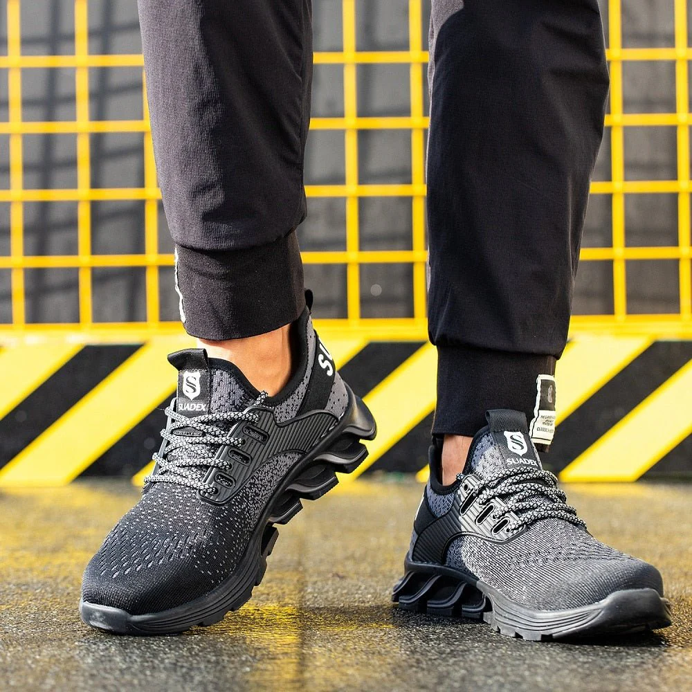 Ortho Reinforced Safety Steel Toe Boots - Grey - Image 3