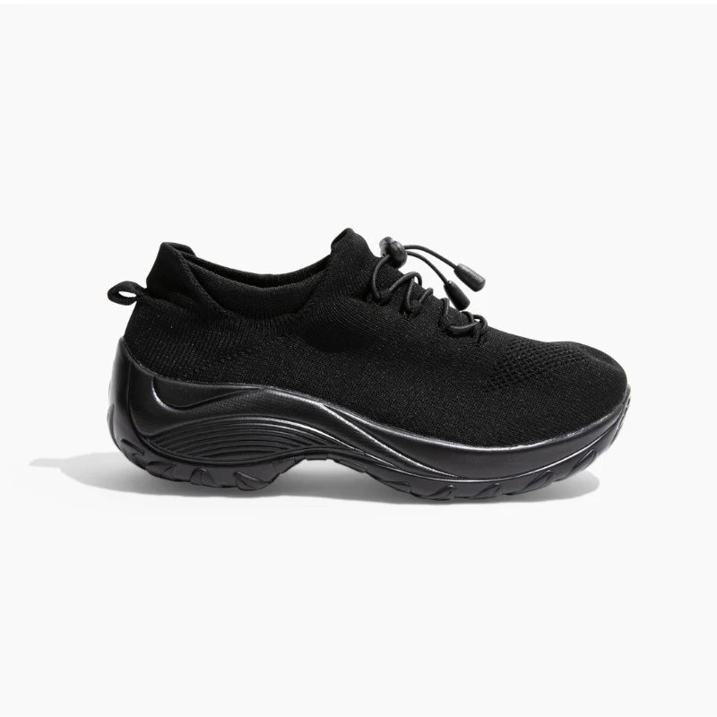 Non-Slip Healthcare Worker Ortho Stretch Cushion Shoes - Midnight Black