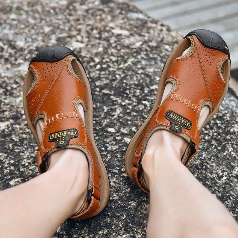 Men's High-Altitude Ortho Heel Strap Sandals - Orange - Image 4