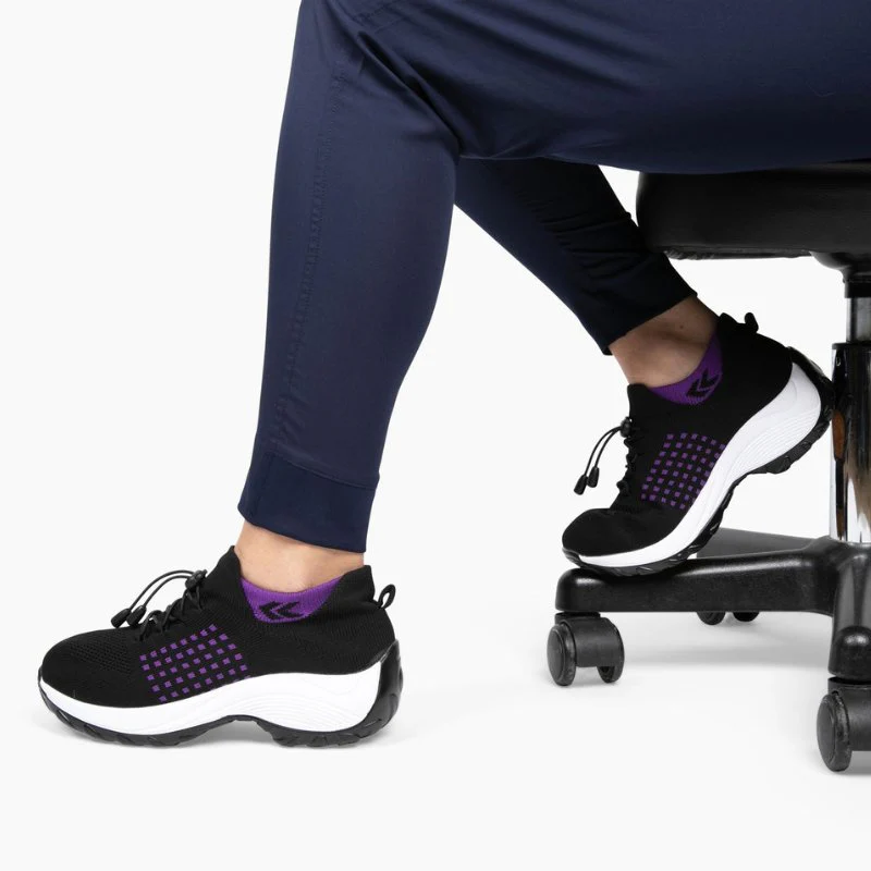 Ortho Stretch Cushion Shoes - Black Purple - Image 4