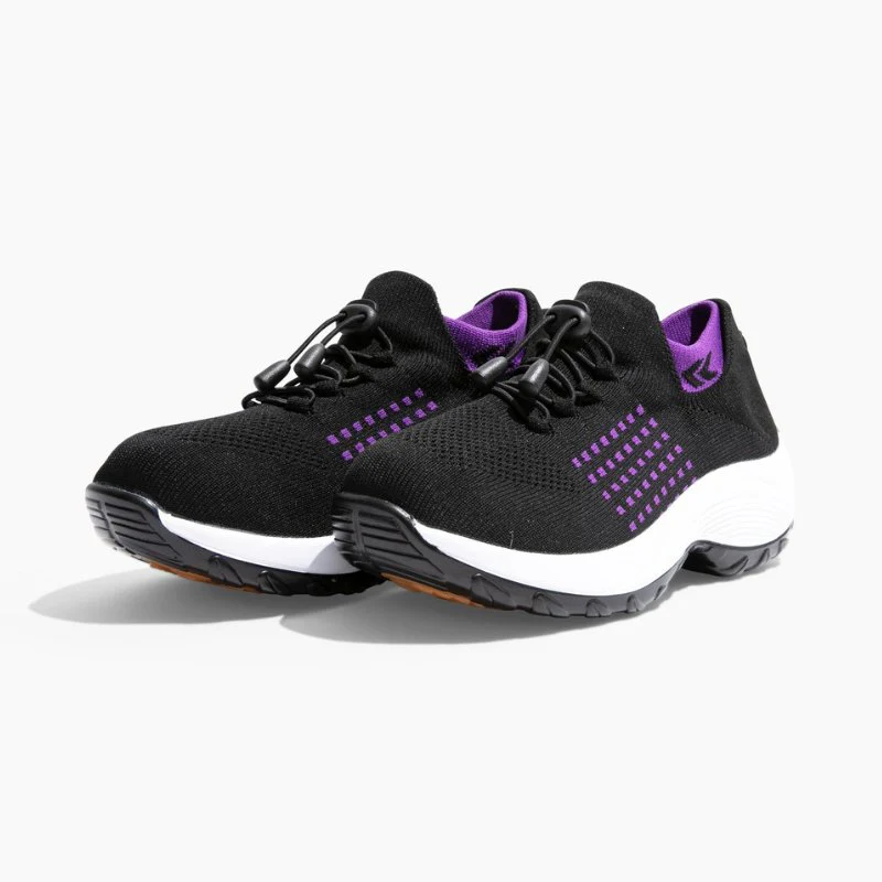 Ortho Stretch Cushion Shoes - Black Purple - Image 7