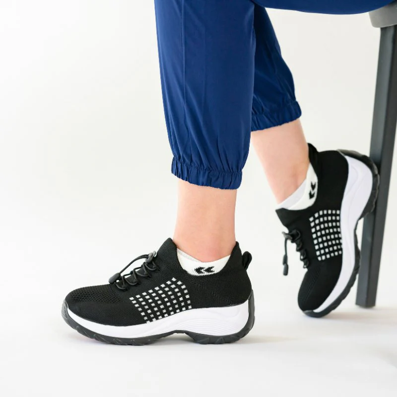 Ortho Stretch Cushion Shoes - Black White - Image 5