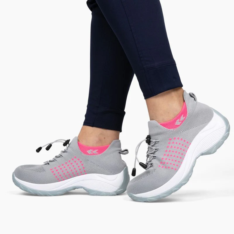 Ortho Stretch Cushion Shoes - Gray Pink - Image 3