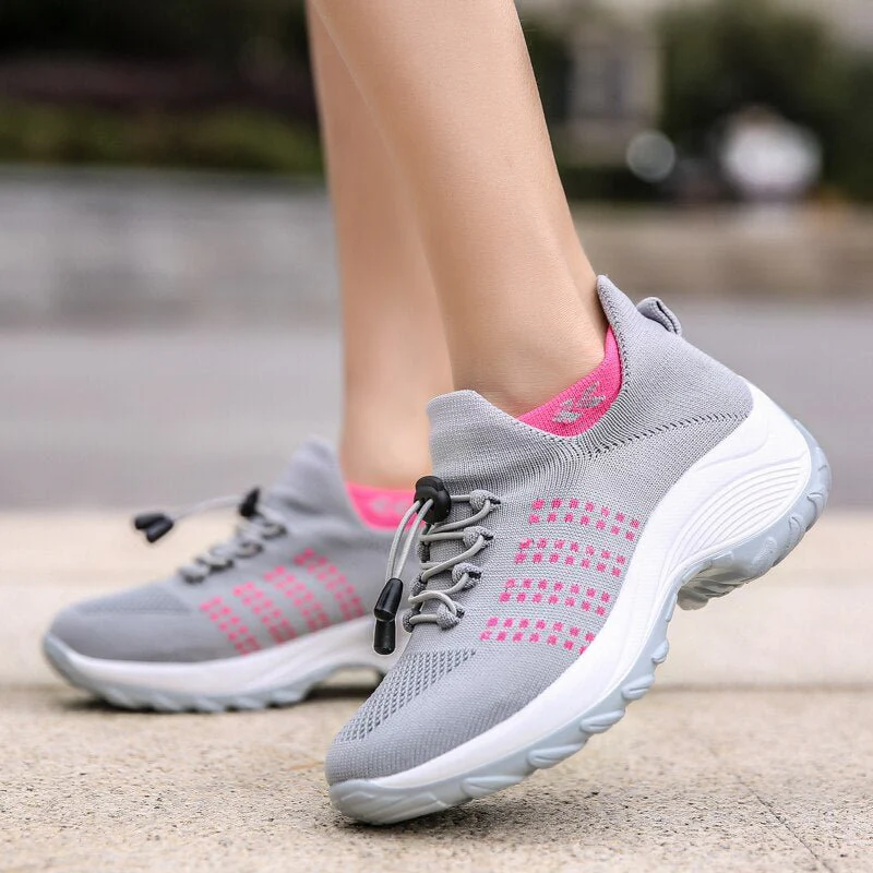 Ortho Stretch Cushion Shoes - Gray Pink - Image 8