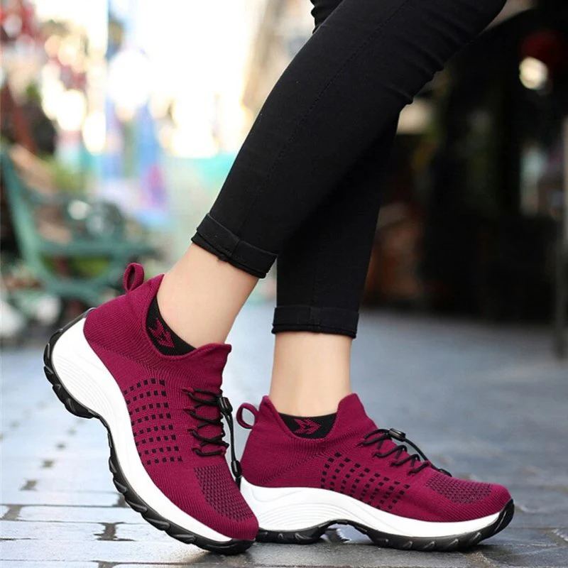 Ortho Stretch Cushion Shoes - Red - Image 12