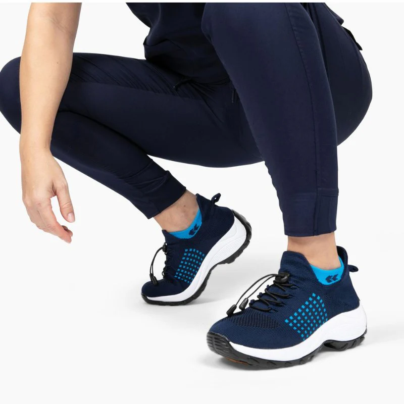 Ortho Stretch Cushion Shoes - White Blue - Image 4