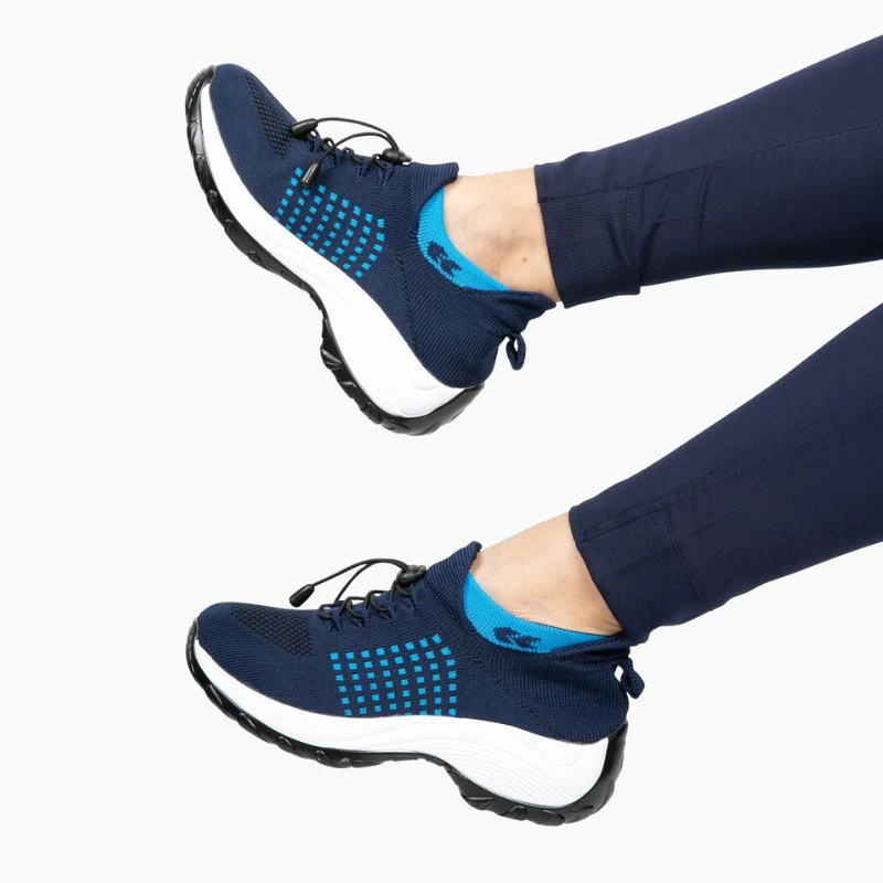 Ortho Stretch Cushion Shoes - White Blue - Image 5