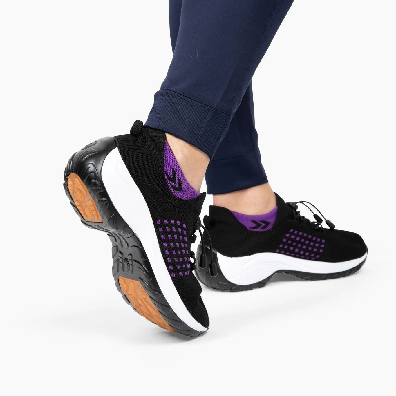 Ortho Stretch Cushion Shoes - Black Purple - Image 9