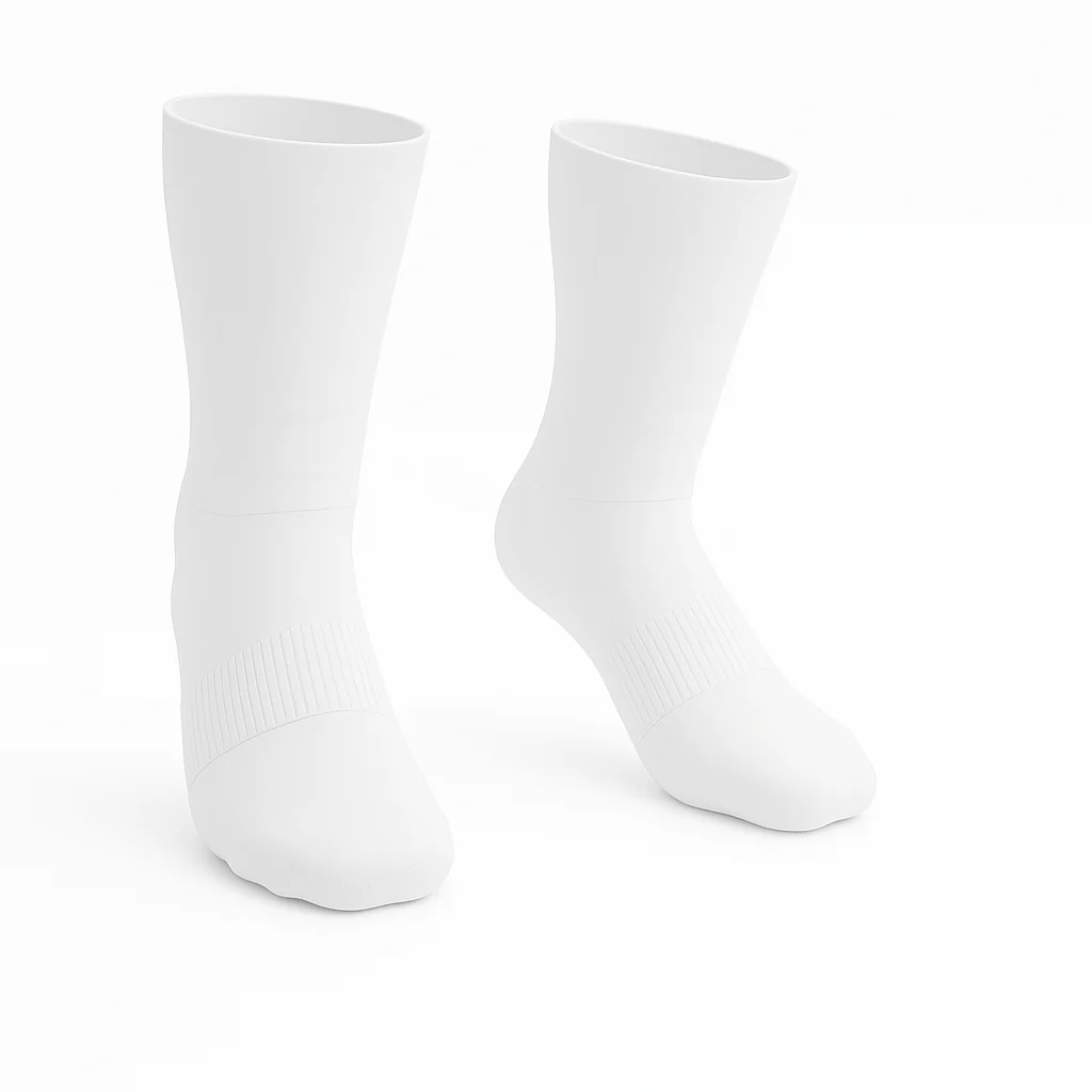 Padded Extra-Stretch Crew Socks - White - Image 5