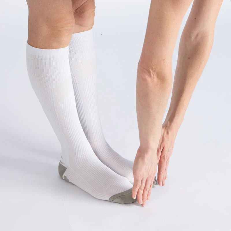 Compression Socks - White Grey - Image 3
