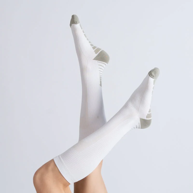 Compression Socks - White Grey - Image 4